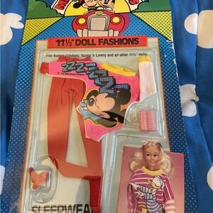 Vintage 1986 Disney Shillman Mickey and Pals  Sleepwear outfit
